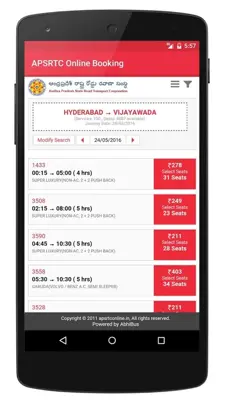 APSRTC android App screenshot 2