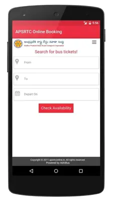 APSRTC android App screenshot 3